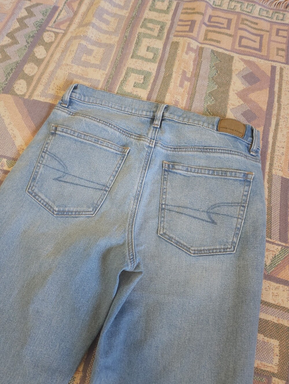 American Eagle Super High Rise Straight Jeans Size 10 Regular - Picture 8 of 10